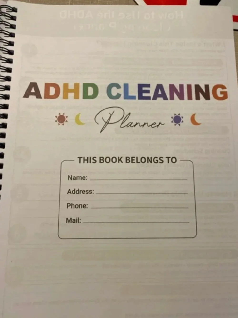 ADHD Cleaning Planner, Tidy Minds Daily Weekly